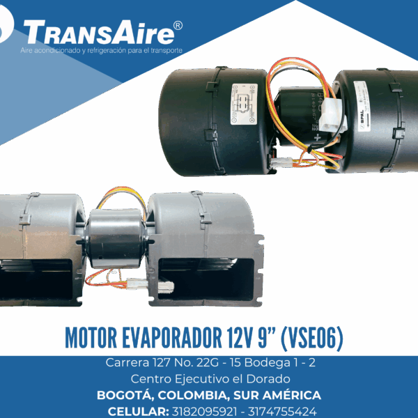 Motor evaporador 12V 9” (VSE06)