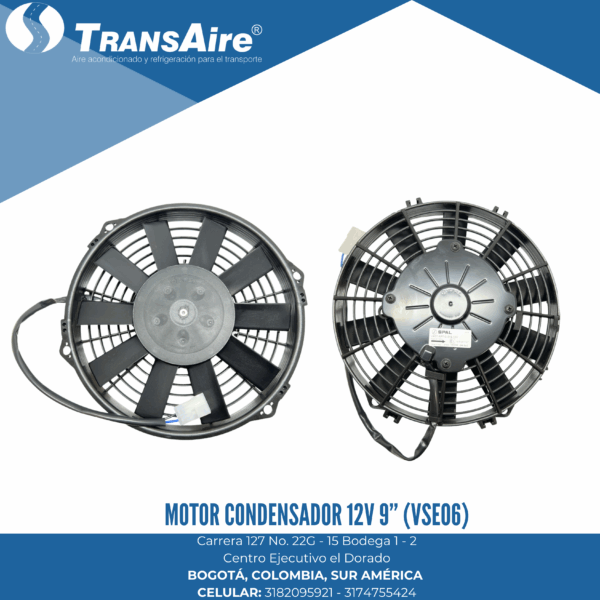Motor condensador 12v 9” (VSE06)