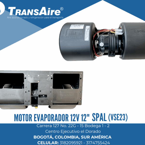 Motor evaporador 12V 12" SPAL (VSE23)