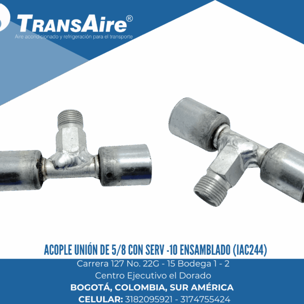 Acople unión de 5/8 con serv -10 ensamblado (IAC244)