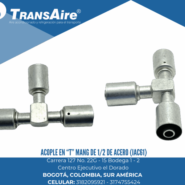 Acople en “T” Mang de 1/2 de acero (IAC61)