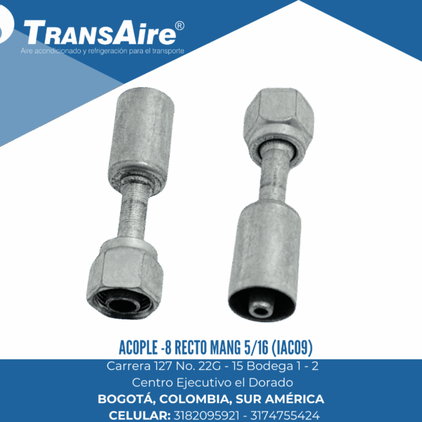 Acople -8 recto mang 5/16 (IAC09)