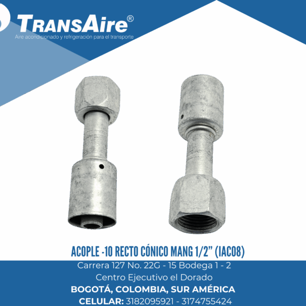 Acople -10 recto cónico Mang 1/2” (IAC08)