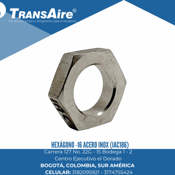 Hexágono -16 acero inox (IAC186)