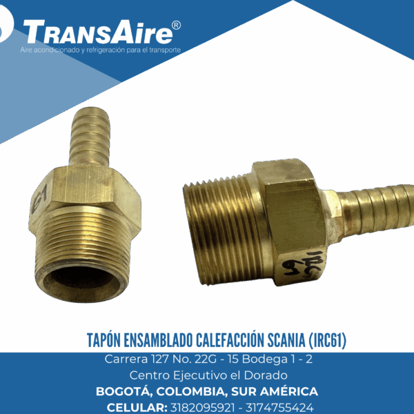 Tapón ensamblado calefacción scania (IRC61)