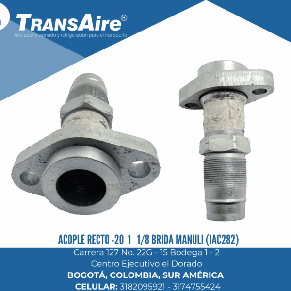 Acople recto -20 1 1/8 brida Manuli (IAC282)