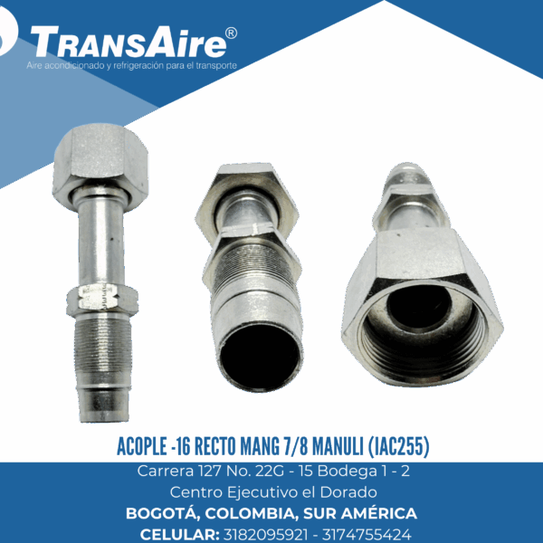 Acople -16 recto mang 7/8 Manuli (IAC255)