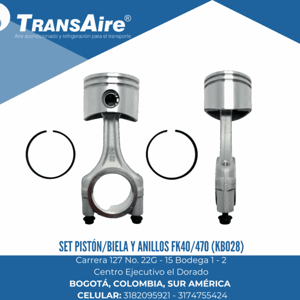 Set Pistón/Viela y anillos FK40/470 (KBO28)