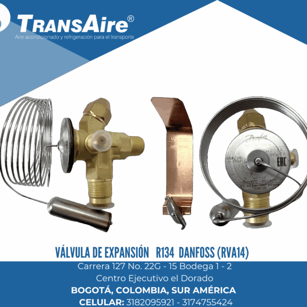 Válvula de expansión r134 Danfoss (RVA14)