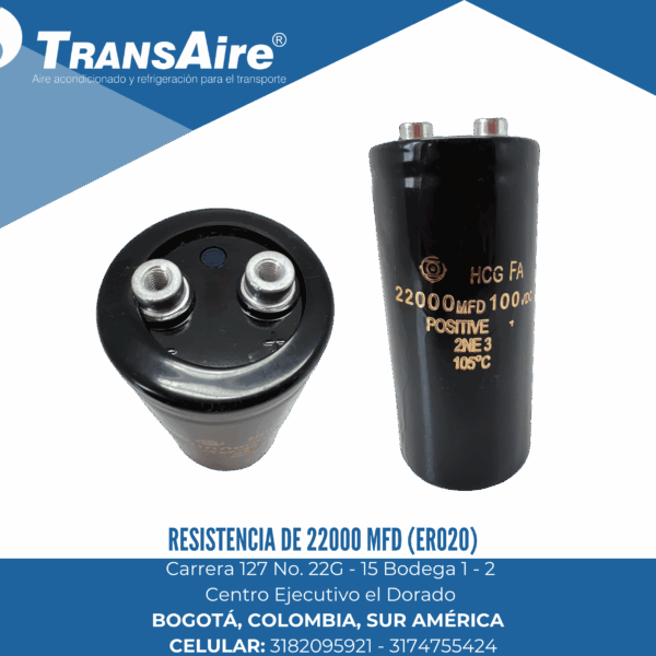 Resistencia de 22000 MFD (ERO20)