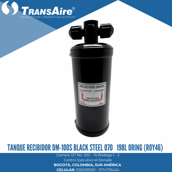Tanque recibidor dm-100s black steel 070   198l oring (ROY46)
