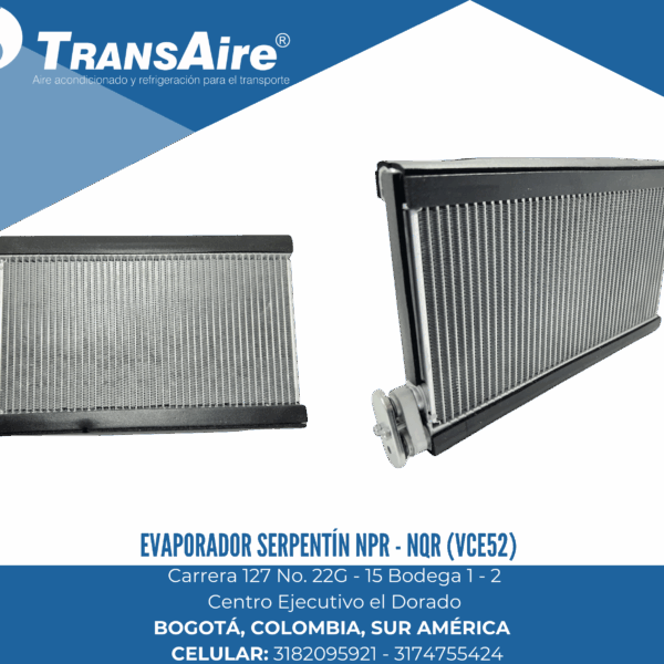 Evaporador serpentín NPR - NQR (VCE52)