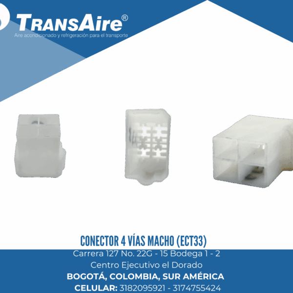 Conector 4 vías macho (ECT33)