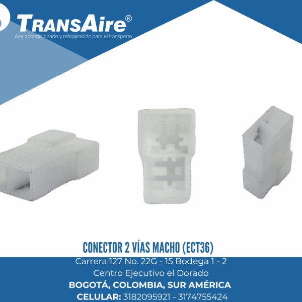 Conector 2 Vías macho (ECT36)