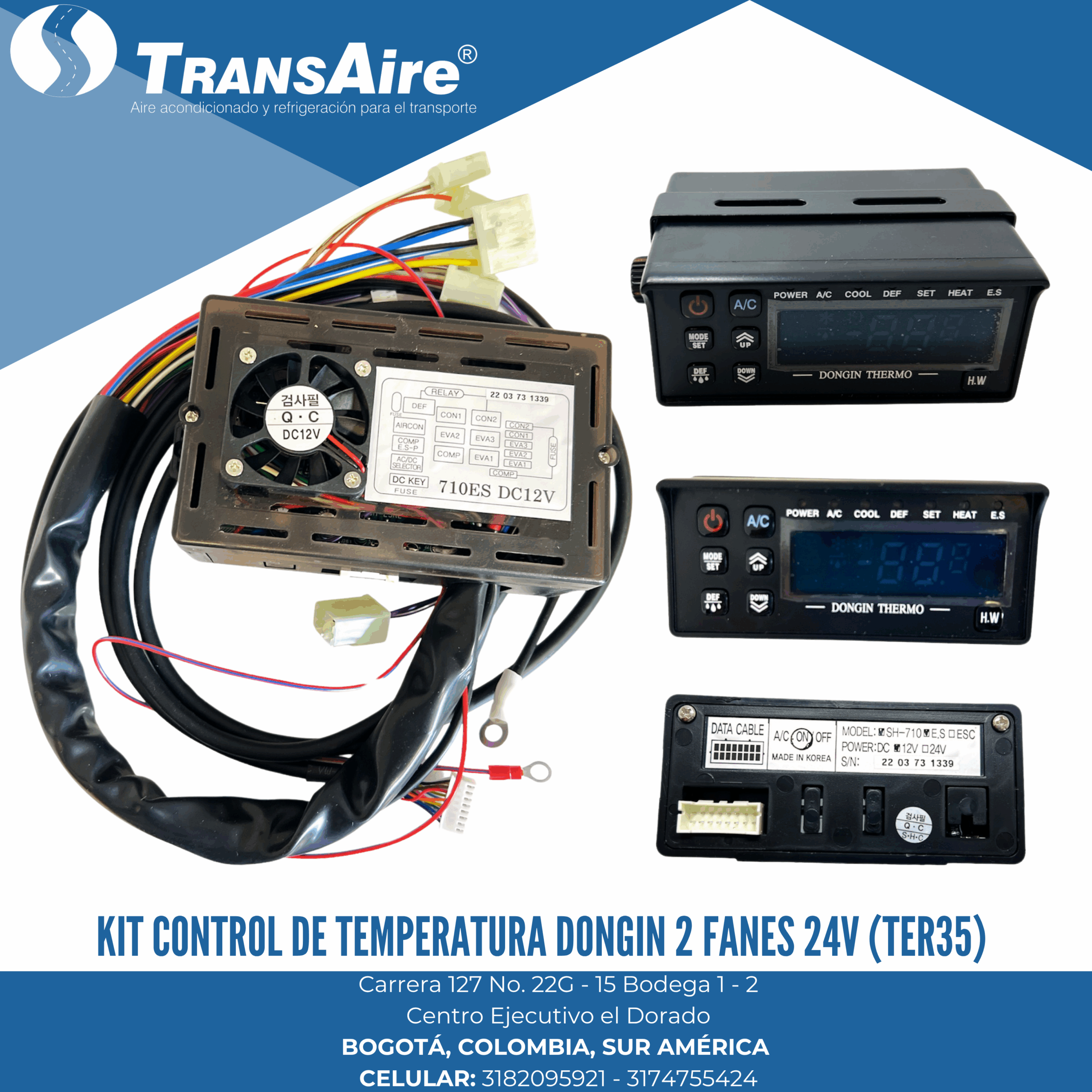Kit control de temperatura Dongin 2 FANES 24V (TER35)