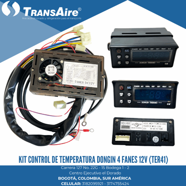 Kit control de temperatura Dongin 4 FANES 12V (TER41)