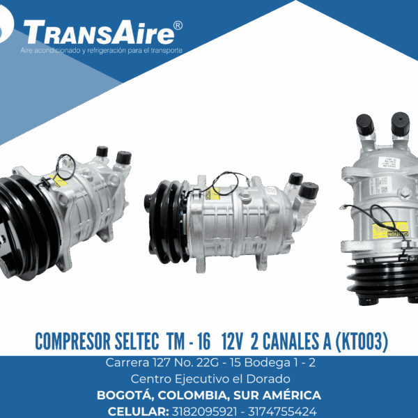 Compresor Seltec tm - 16 12V 2 canales A (KTO03)