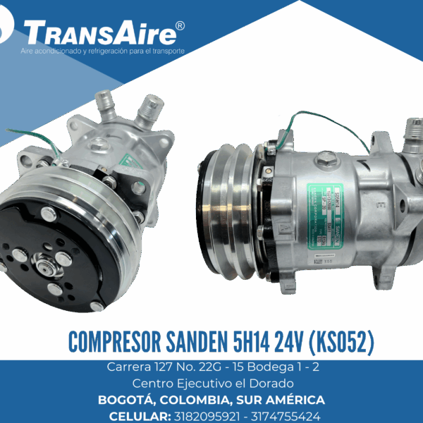 Compresor Sanden 5h14 24V (KSO52)