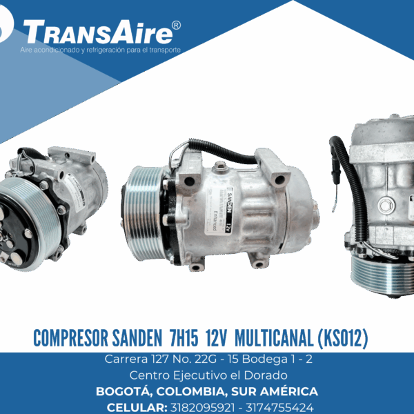 Compresor Sanden 7h15 12V Multicanal (KSO12)