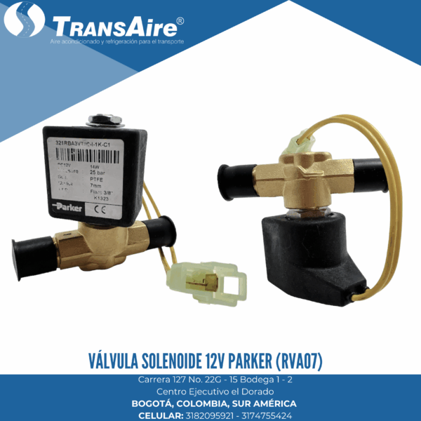 Válvula solenoide 12V Parker (RVA07)