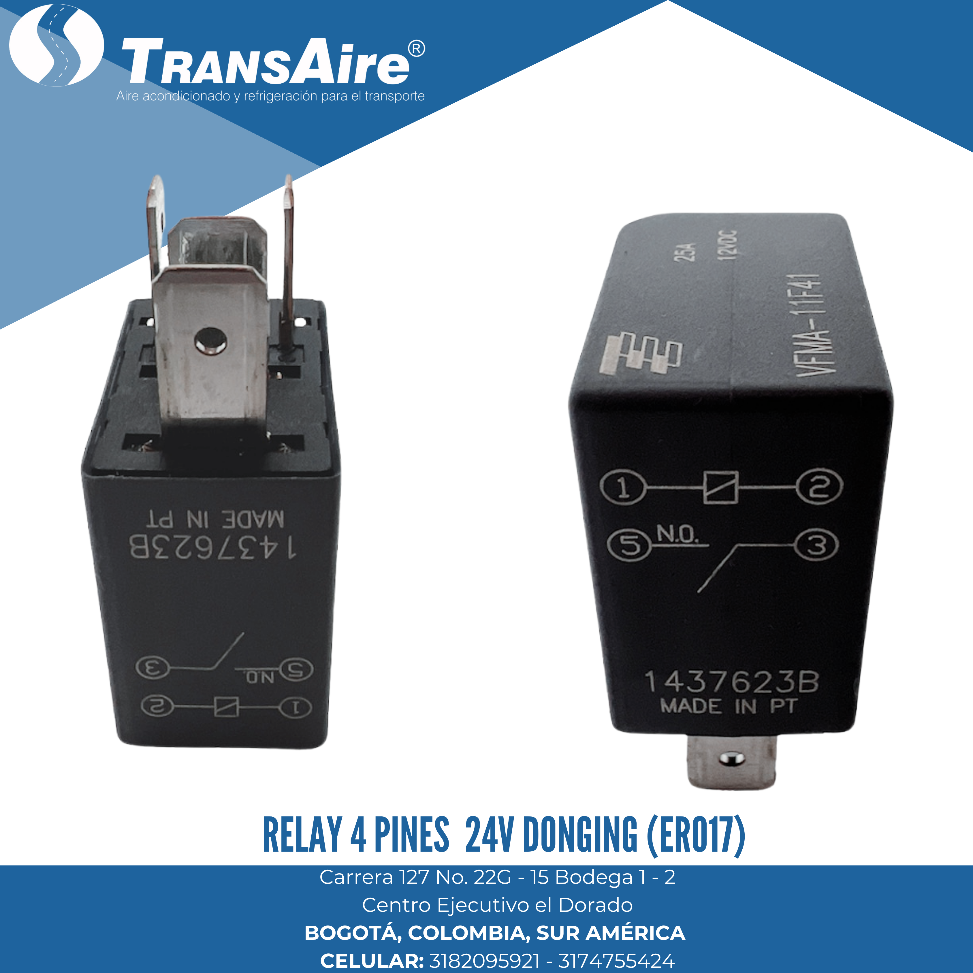 Relay 4 pines 24V Dongin (ERO17)