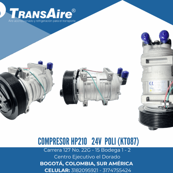 Compresor HP210 24V Poli (KTO87)