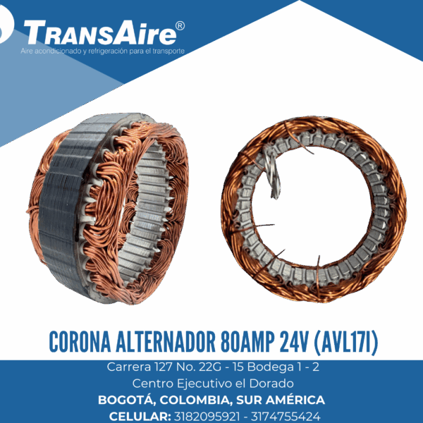 Corona alternador 80amp 24V (AVL17I)
