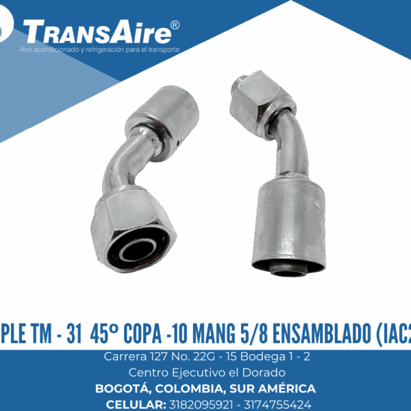Acople TM - 31  45º COPA -10 MANG 5/8 ENSAMBLADO (IAC230)