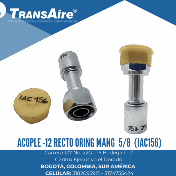 Acople -12 recto Oring mang 5/8 (IAC156)